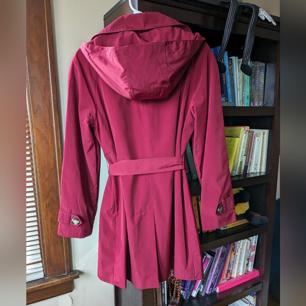 London Fog Raspberry Raincoat - Picture 3 of 6